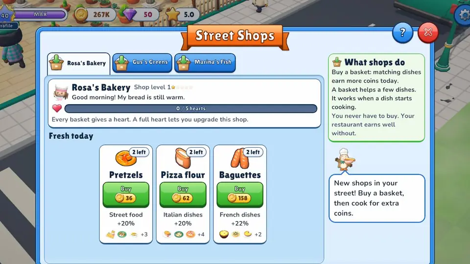 Rosa's Bakery met de verse producten van vandaag